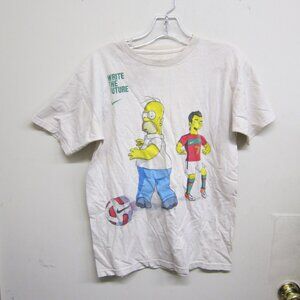 Nike 2010 World Cup #7 Christiano Ronal-D'oh & Homer Simpson Mens Small T-Shirt